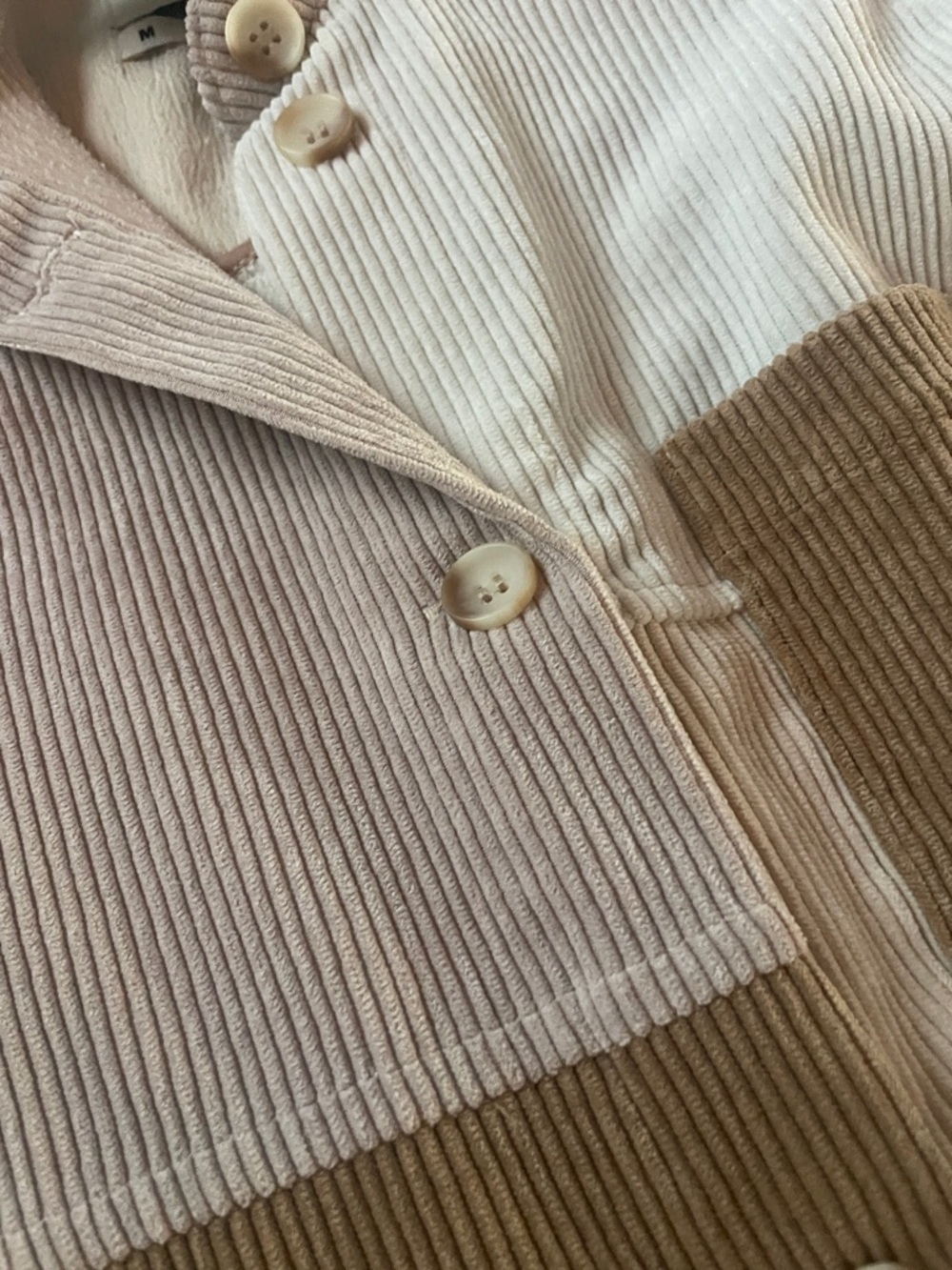 Stoosh Light Taupe & Cream Corduroy Jacket - Picture 12 of 13